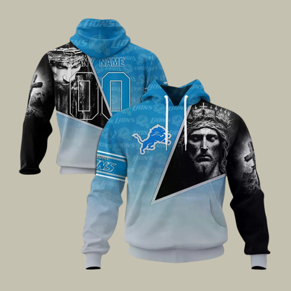 [SPECIAL OFFER] NEW CUSTOMIZED NFL04 DTL DETROIT LIONS GOD'S BLESSING T-SHIRT, HOODIE & ZIP HOODIE