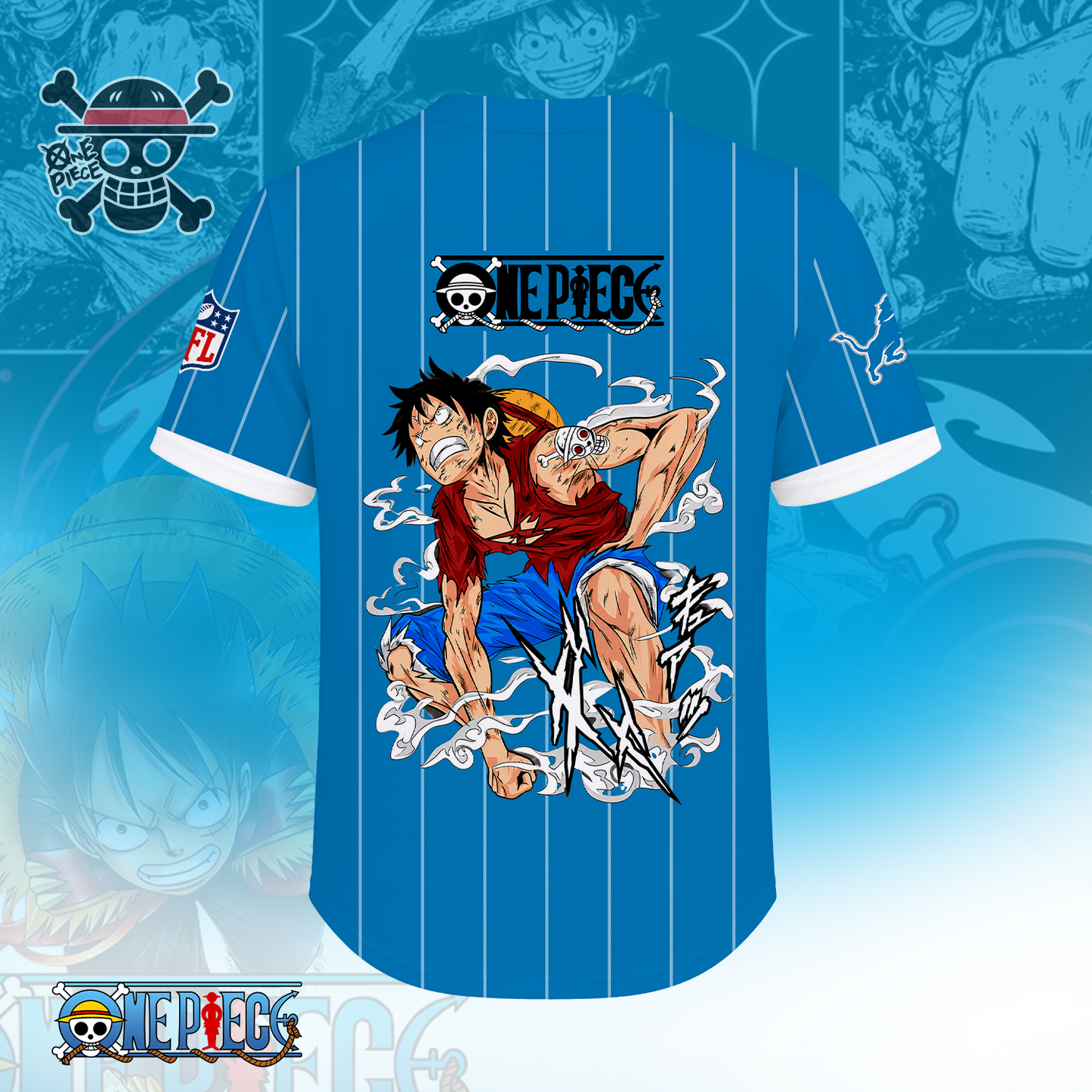 [SPECIAL OFFER] NEW CUSTOMIZED NFL04 DTL DETROIT LIONS BASEBALL JERSEY