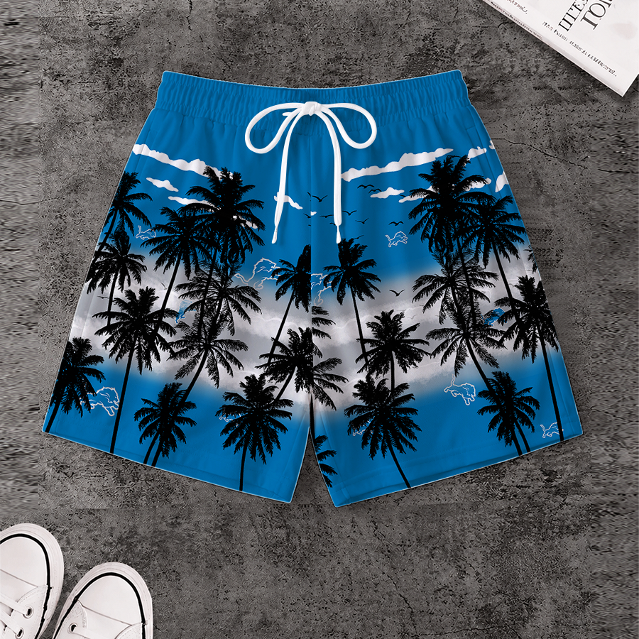 [SPECIAL OFFER] NEW CUSTOMIZED NFL04 DTL DETROIT LIONS SHORT PANTS