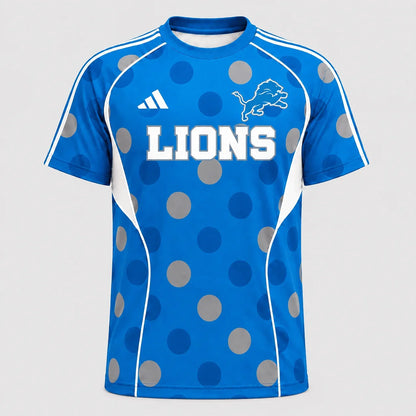 [SPECIAL OFFER] NEW CUSTOMIZED NFL04 DTL DETROIT LIONS RAGLAN TEE