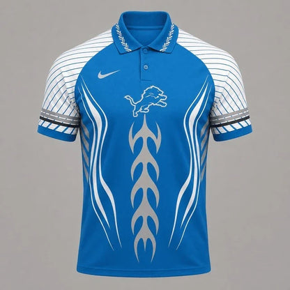 [SPECIAL OFFER] NEW CUSTOMIZED NFL04 DTL DETROIT LIONS POLO SHIRT