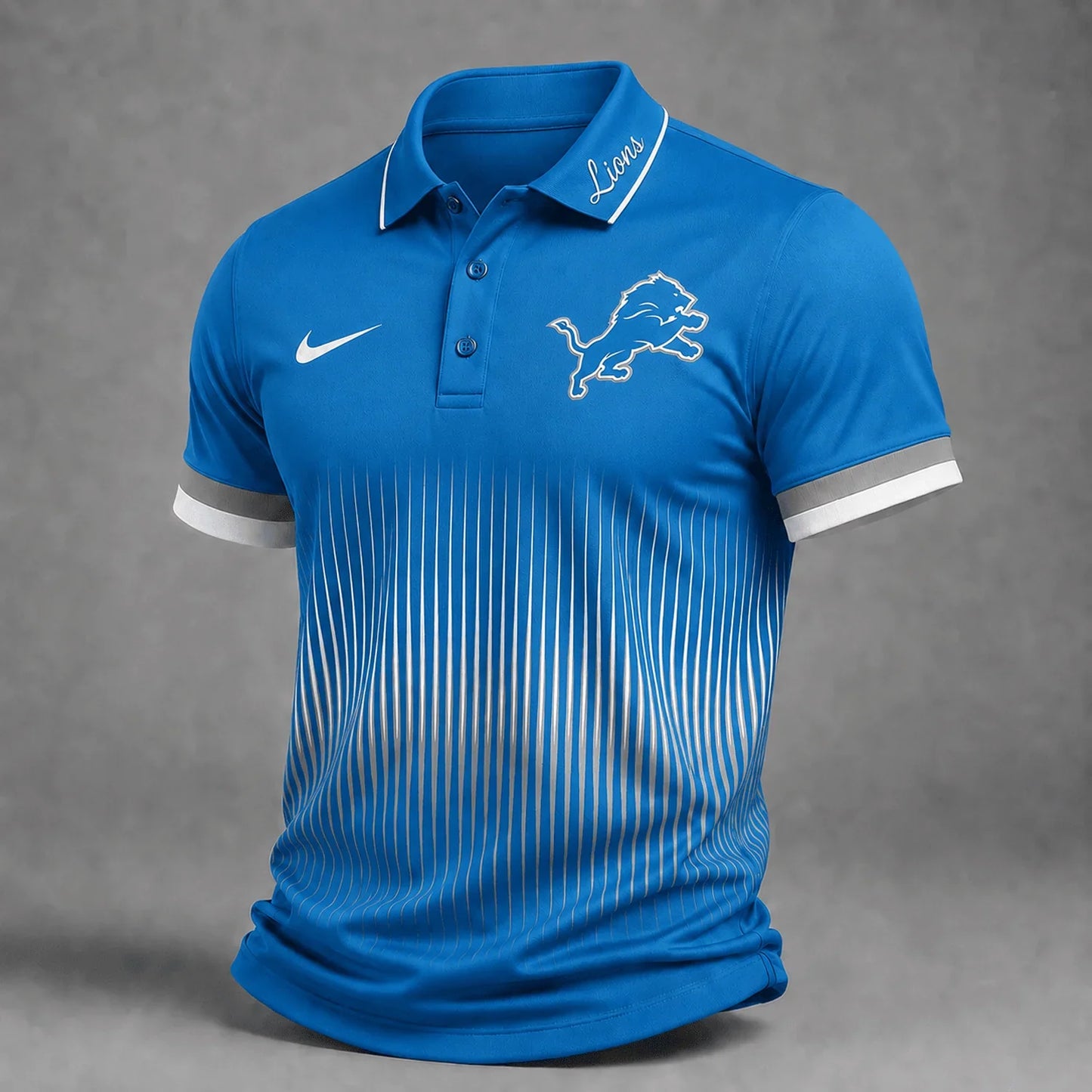 [SPECIAL OFFER] NEW CUSTOMIZED NFL04 DTL DETROIT LIONS POLO SHIRT