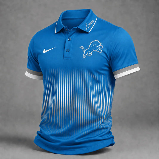 [SPECIAL OFFER] NEW CUSTOMIZED NFL04 DTL DETROIT LIONS POLO SHIRT