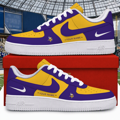 [SPECIAL OFFER] NEW CUSTOMIZED NFL05 MVK MINNESOTA VIKINGS AF1 SHOES