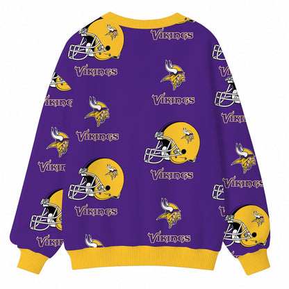 [SPECIAL OFFER] NEW CUSTOMIZED NFL05 MVK MINNESOTA VIKINGS CARDIGAN