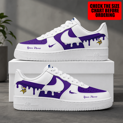[SPECIAL OFFER] NEW CUSTOMIZED NFL05 MVK MINNESOTA VIKINGS AF1 SHOES