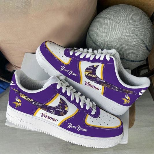 [SPECIAL OFFER] NEW CUSTOMIZED NFL05 MVK MINNESOTA VIKINGS AF1 SNEAKERS