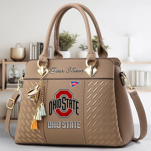 LIMITED EDITION - NEW CUSTOMIZED FBS NCAA05 OSB OS BUCKEYES ZIP HANDBAG MULTICOLOR