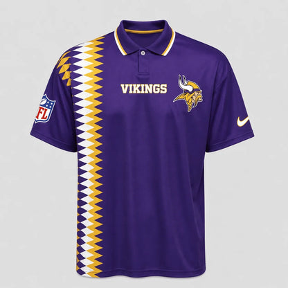 [SPECIAL OFFER] NEW CUSTOMIZED NFL05 MVK MINNESOTA VIKINGS POLO SHIRT