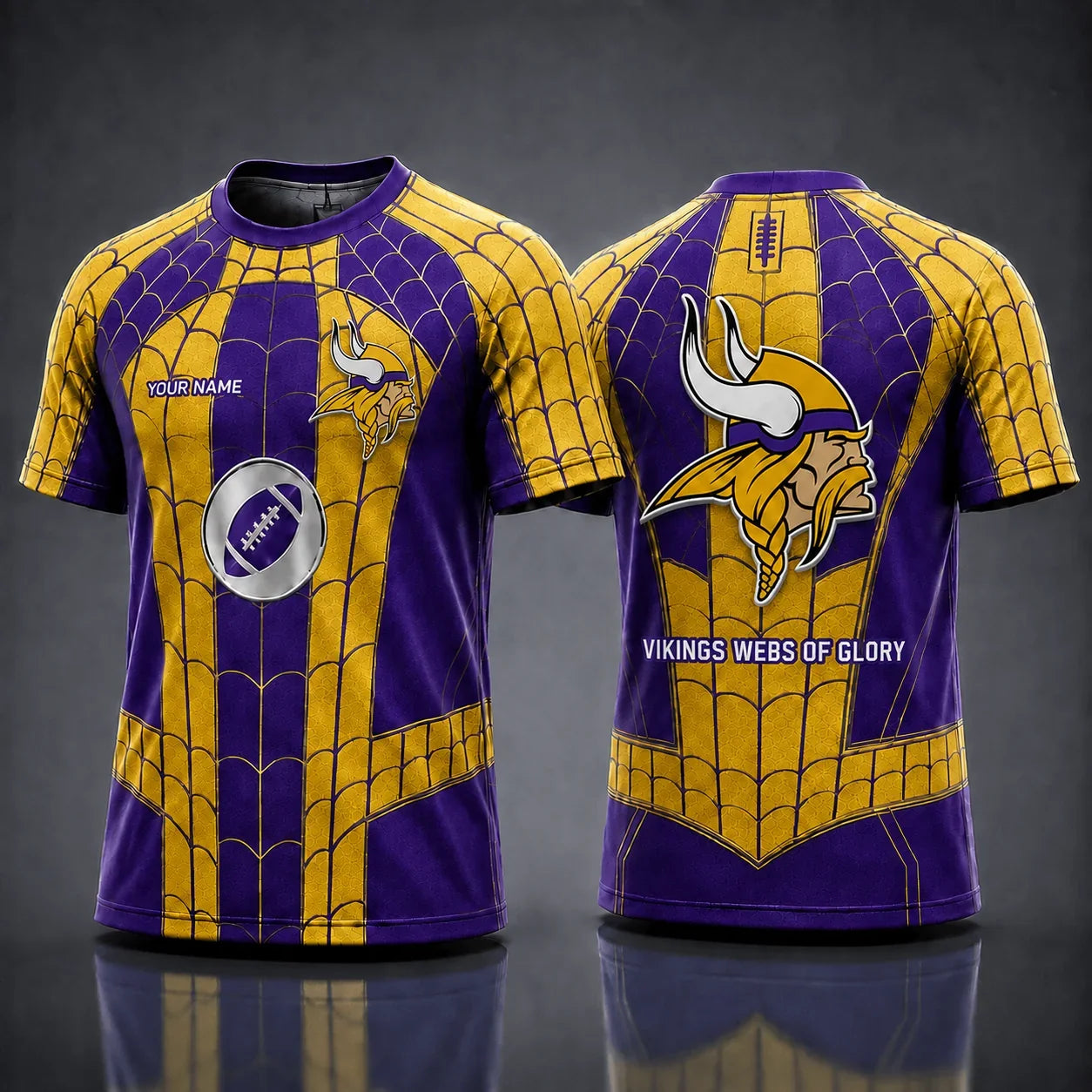 [SPECIAL OFFER] NEW CUSTOMIZED NFL05 MVK MINNESOTA VIKINGS x SPIDER T-SHIRT, HOODIE & ZIP HOODIE