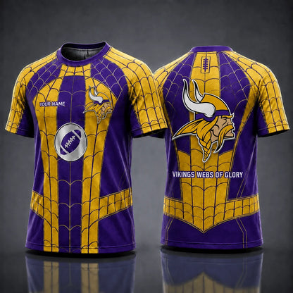 [SPECIAL OFFER] NEW CUSTOMIZED NFL05 MVK MINNESOTA VIKINGS x SPIDER T-SHIRT, HOODIE & ZIP HOODIE