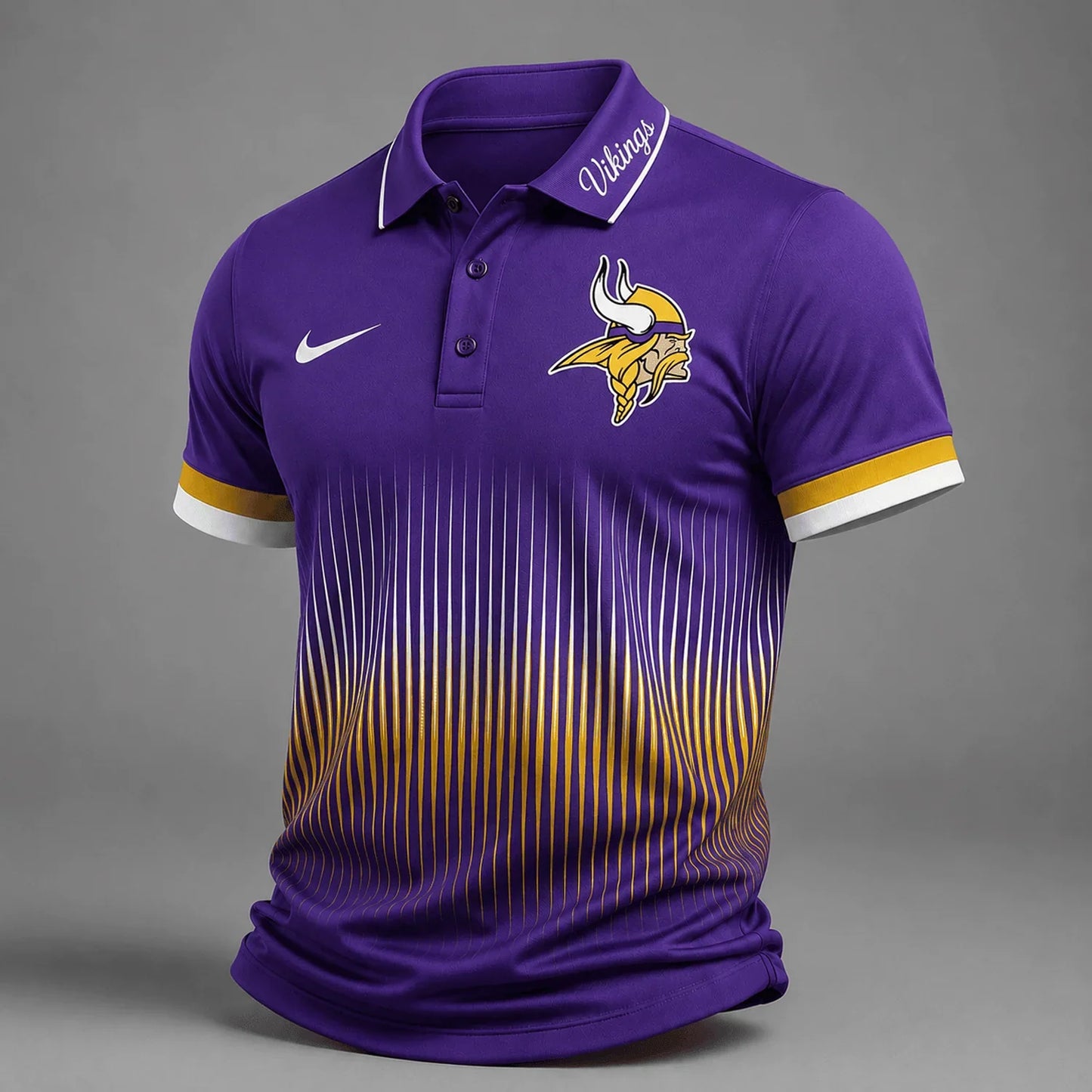 [SPECIAL OFFER] NEW CUSTOMIZED NFL05 MVK MINNESOTA VIKINGS POLO SHIRT