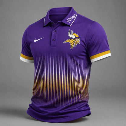 [SPECIAL OFFER] NEW CUSTOMIZED NFL05 MVK MINNESOTA VIKINGS POLO SHIRT