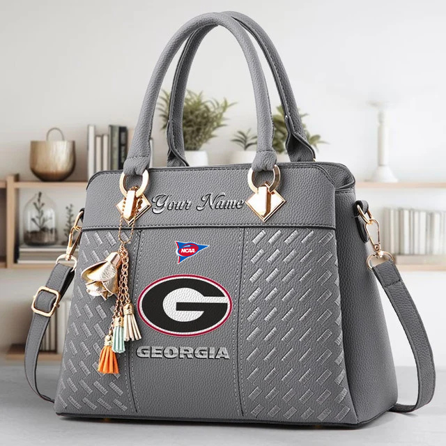 LIMITED EDITION - NEW CUSTOMIZED FBS NCAA06 GEB GE BULLGOGS ZIP HANDBAG MULTICOLOR