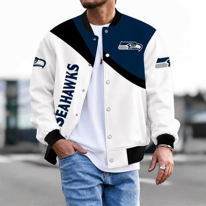 [SPECIAL OFFER] NEW CUSTOMIZED NFL06 SSH SEATTLE SEAHAWKS SATIN VARSITY & BASEBALL JACKET