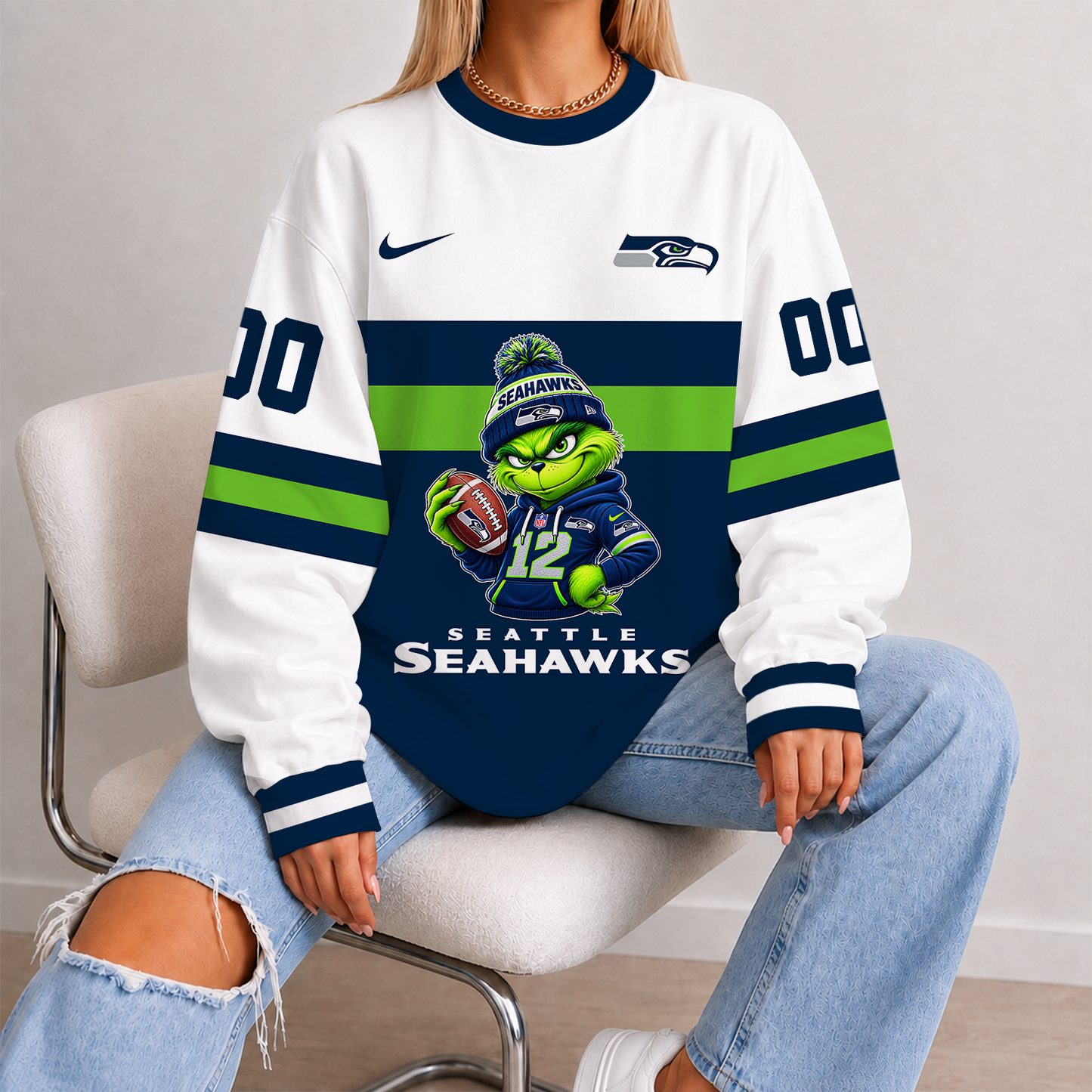 [SPECIAL OFFER] NEW CUSTOMIZED NFL06 SSH SEATTLE SEAHAWKS UNISEX SWEATSHIRT