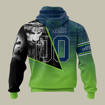 [SPECIAL OFFER] NEW CUSTOMIZED NFL06 SSH SEATTLE SEAHAWKS GOD'S BLESSING T-SHIRT, HOODIE & ZIP HOODIE
