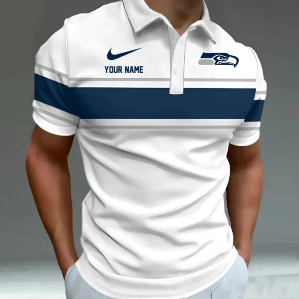 [SPECIAL OFFER] NEW CUSTOMIZED NFL06 SSH SEATTLE SEAHAWKS POLO SHIRT