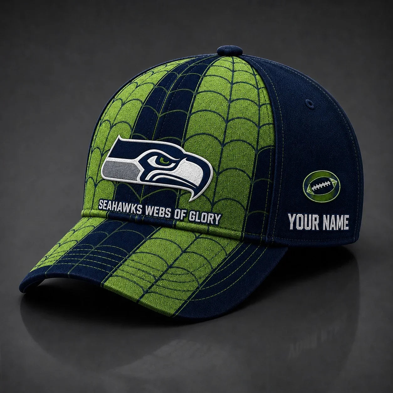 [SPECIAL OFFER] NEW CUSTOMIZED NFL06 SSH SEATTLE SEAHAWKS x SPIDER CLASSIC CAP