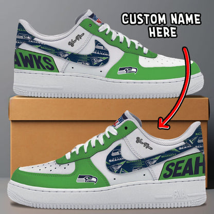 [SPECIAL OFFER] NEW CUSTOMIZED NFL06 SSH SEATTLE SEAHAWKS AF1 SNEAKERS