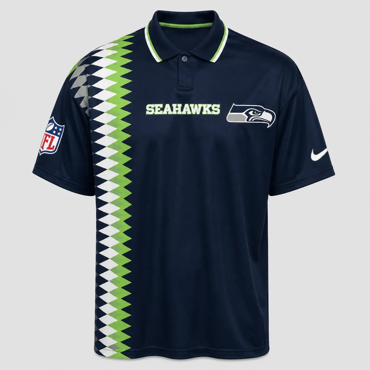 [SPECIAL OFFER] NEW CUSTOMIZED NFL06 SSH SEATTLE SEAHAWKS POLO SHIRT