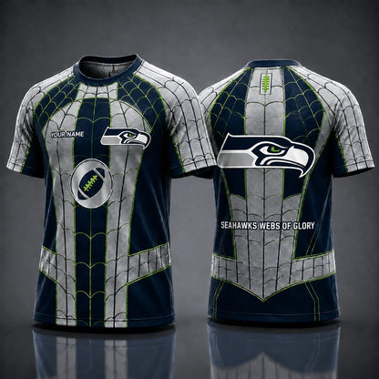 [SPECIAL OFFER] NEW CUSTOMIZED NFL06 SSH SEATTLE SEAHAWKS x SPIDER T-SHIRT, HOODIE & ZIP HOODIE