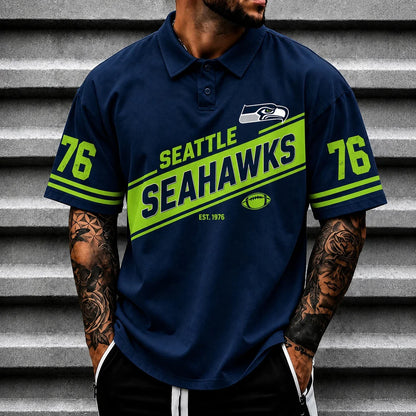 [SPECIAL OFFER] NEW CUSTOMIZED NFL06 SSH SEATTLE SEAHAWKS POLO SHIRT