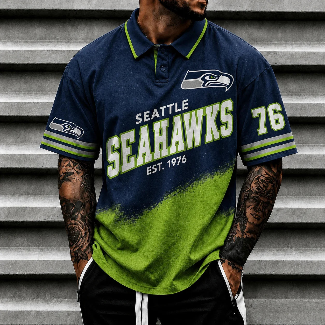 [SPECIAL OFFER] NEW CUSTOMIZED NFL06 SSH SEATTLE SEAHAWKS POLO SHIRT