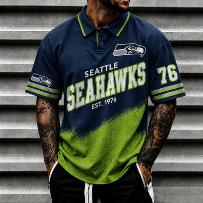 [SPECIAL OFFER] NEW CUSTOMIZED NFL06 SSH SEATTLE SEAHAWKS POLO SHIRT
