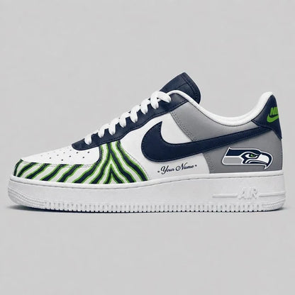[SPECIAL OFFER] NEW CUSTOMIZED NFL06 SSH SEATTLE SEAHAWKS AF1 SHOES