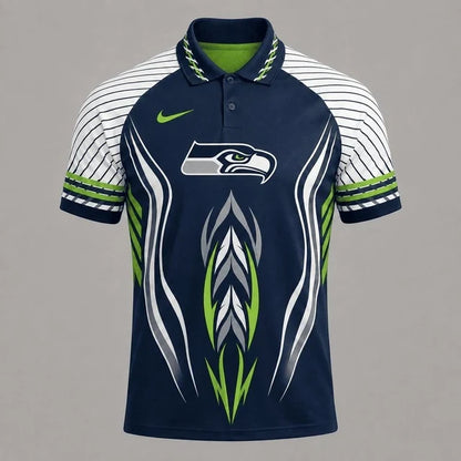 [SPECIAL OFFER] NEW CUSTOMIZED NFL06 SSH SEATTLE SEAHAWKS POLO SHIRT