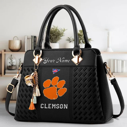 LIMITED EDITION - NEW CUSTOMIZED FBS NCAA07 CST CS TIGERS ZIP HANDBAG MULTICOLOR