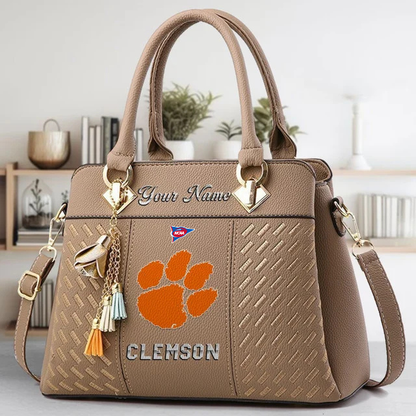 LIMITED EDITION - NEW CUSTOMIZED FBS NCAA07 CST CS TIGERS ZIP HANDBAG MULTICOLOR