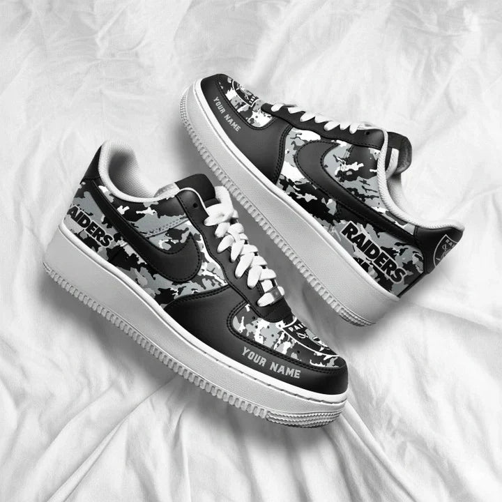 [SPECIAL OFFER] NEW CUSTOMIZED NFL07 LVR LAS VEGAS RAIDERS AF1 SNEAKERS