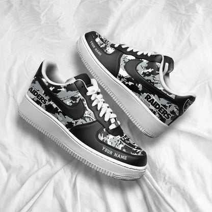 [SPECIAL OFFER] NEW CUSTOMIZED NFL07 LVR LAS VEGAS RAIDERS AF1 SNEAKERS