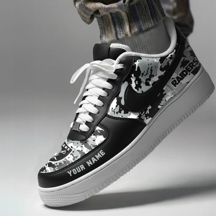 [SPECIAL OFFER] NEW CUSTOMIZED NFL07 LVR LAS VEGAS RAIDERS AF1 SNEAKERS
