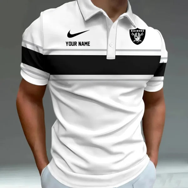 [SPECIAL OFFER] NEW CUSTOMIZED NFL07 LVR LAS VEGAS RAIDERS POLO SHIRT