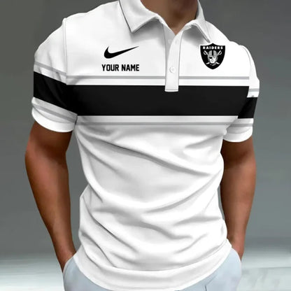 [SPECIAL OFFER] NEW CUSTOMIZED NFL07 LVR LAS VEGAS RAIDERS POLO SHIRT