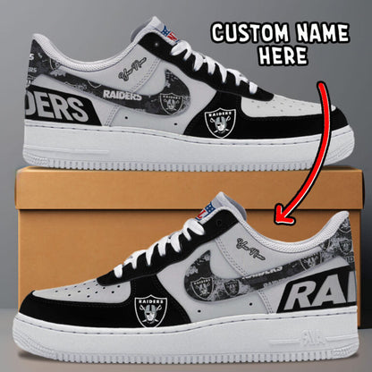 [SPECIAL OFFER] NEW CUSTOMIZED NFL07 LVR LAS VEGAS RAIDERS AF1 SNEAKERS