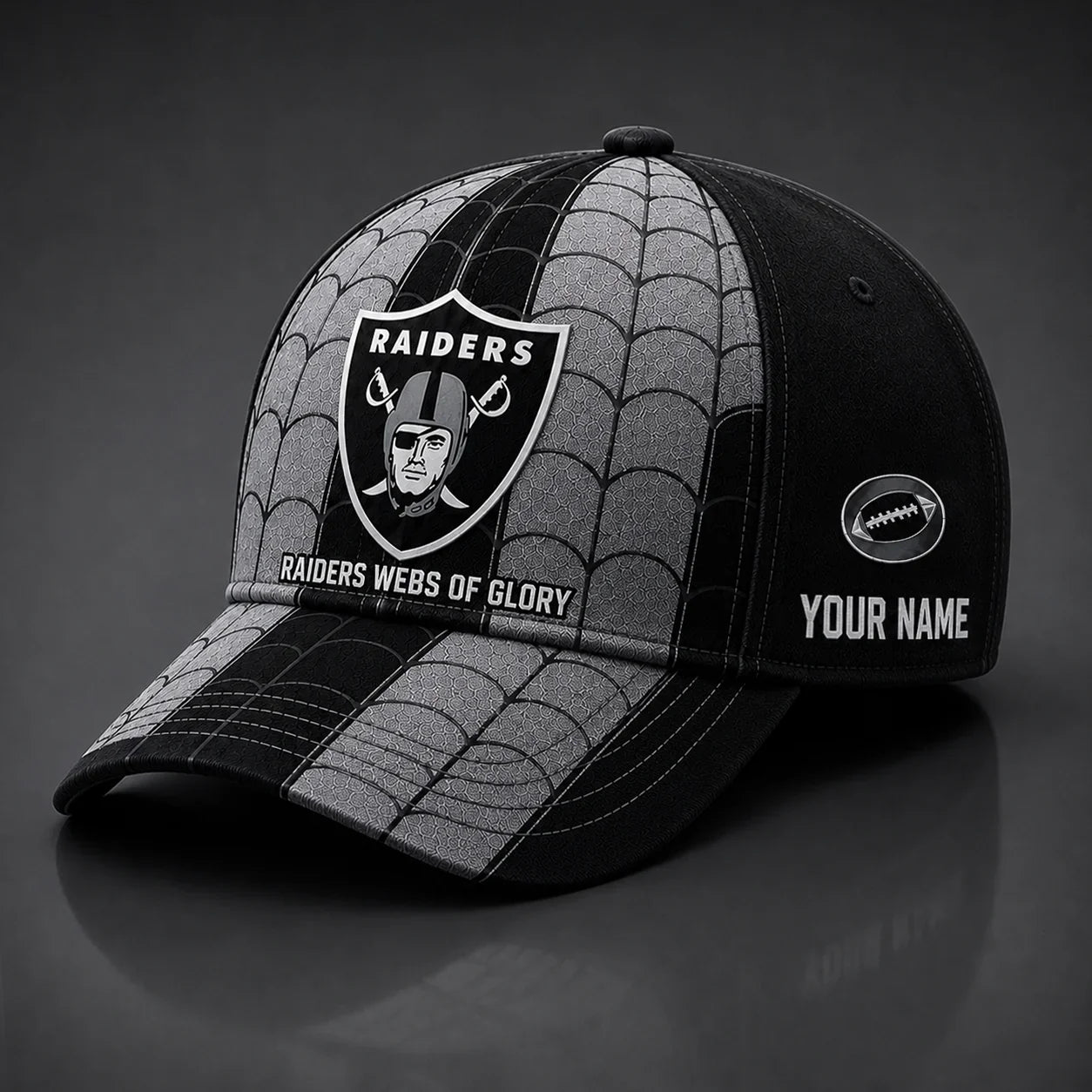 [SPECIAL OFFER] NEW CUSTOMIZED NFL07 LVR LAS VEGAS RAIDERS x SPIDER CLASSIC CAP