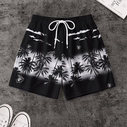 [SPECIAL OFFER] NEW CUSTOMIZED NFL07 LVR LAS VEGAS RAIDERS SHORT PANTS