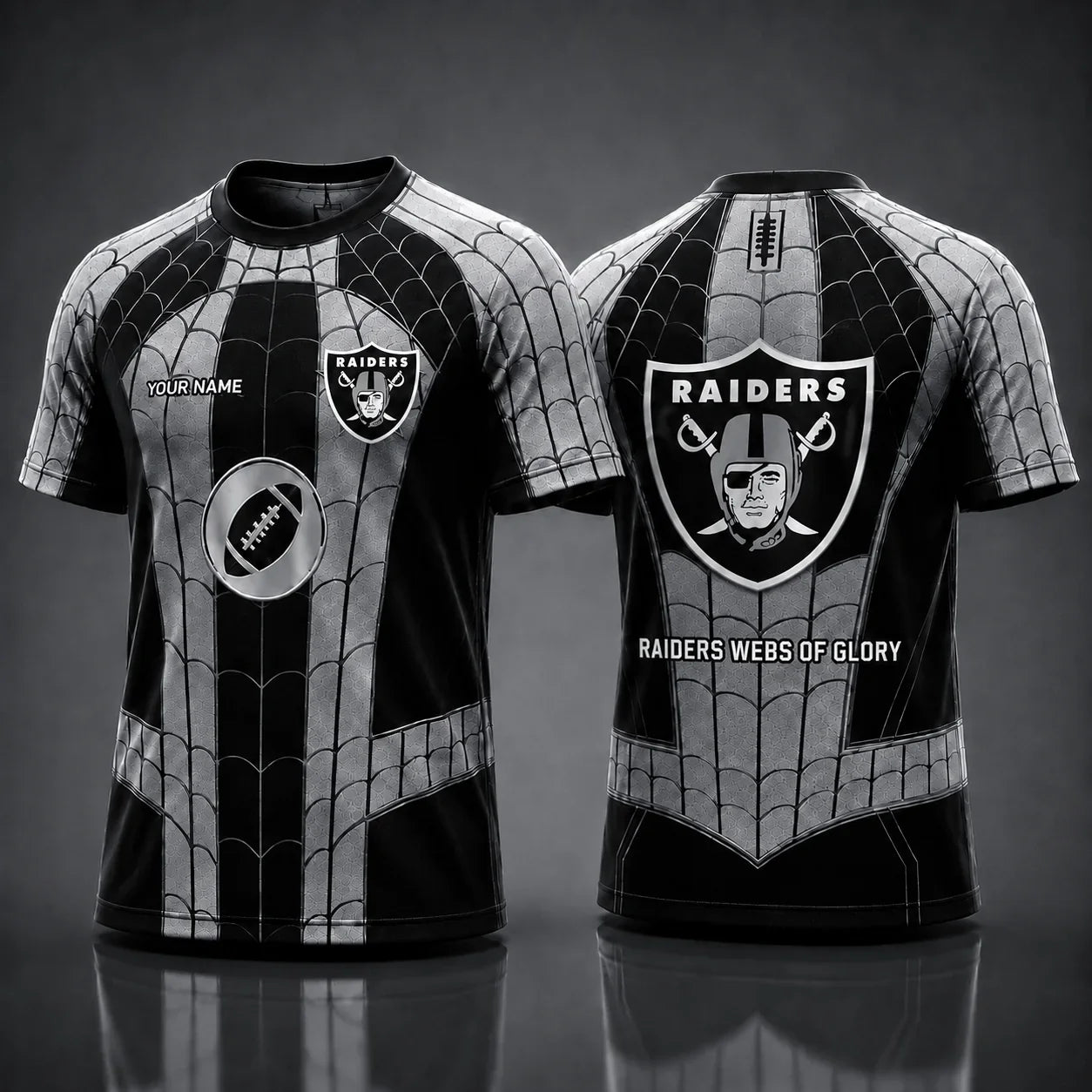 [SPECIAL OFFER] NEW CUSTOMIZED NFL07 LVR LAS VEGAS RAIDERS x SPIDER T-SHIRT, HOODIE & ZIP HOODIE