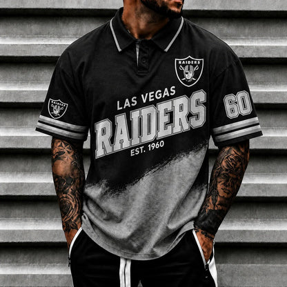 [SPECIAL OFFER] NEW CUSTOMIZED NFL07 LVR LAS VEGAS RAIDERS POLO SHIRT