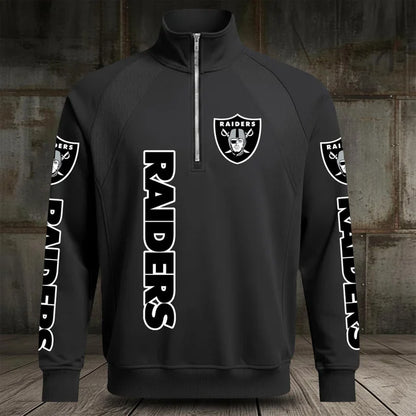 [SPECIAL OFFER] NEW CUSTOMIZED NFL07 LVR LAS VEGAS RAIDERS MEN'S MULTICOLOR QUARTER-ZIP PULLOVER