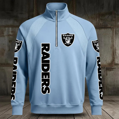 [SPECIAL OFFER] NEW CUSTOMIZED NFL07 LVR LAS VEGAS RAIDERS MEN'S MULTICOLOR QUARTER-ZIP PULLOVER
