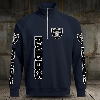 [SPECIAL OFFER] NEW CUSTOMIZED NFL07 LVR LAS VEGAS RAIDERS MEN'S MULTICOLOR QUARTER-ZIP PULLOVER