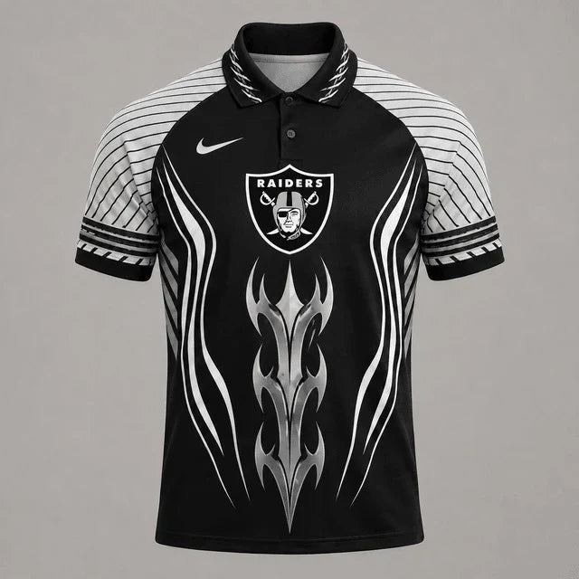 [SPECIAL OFFER] NEW CUSTOMIZED NFL07 LVR LAS VEGAS RAIDERS POLO SHIRT