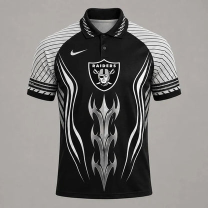 [SPECIAL OFFER] NEW CUSTOMIZED NFL07 LVR LAS VEGAS RAIDERS POLO SHIRT