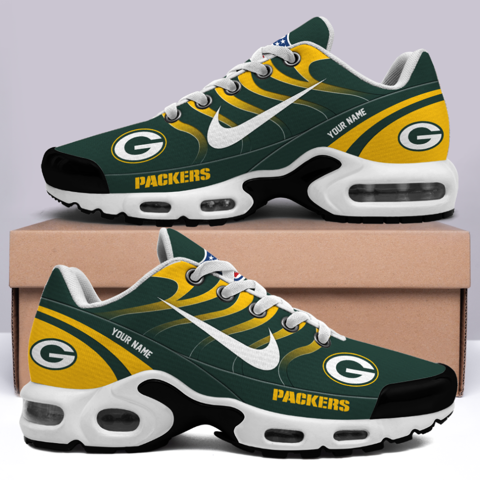 [SPECIAL OFFER] NEW CUSTOMIZED NFL08 GBP GREEN BAY PACKERS AIR MAX PLUS SNEAKERS