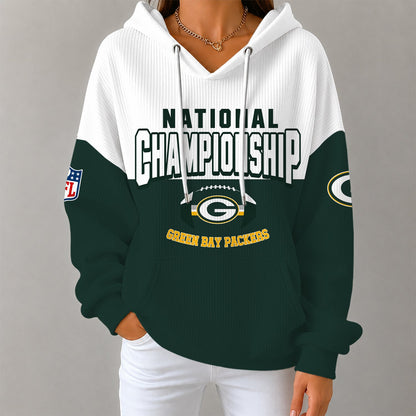 [SPECIAL OFFER] NEW CUSTOMIZED NFL08 GBP GREEN BAY PACKERS RIBBED HOODIE & SWEATSHIRT
